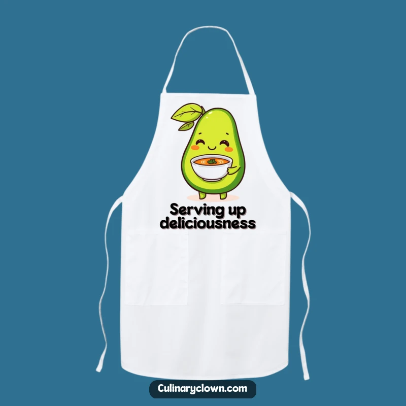 Funny Avocado Soup Apron: Cook with Healthy Flair and Kitchen Humor