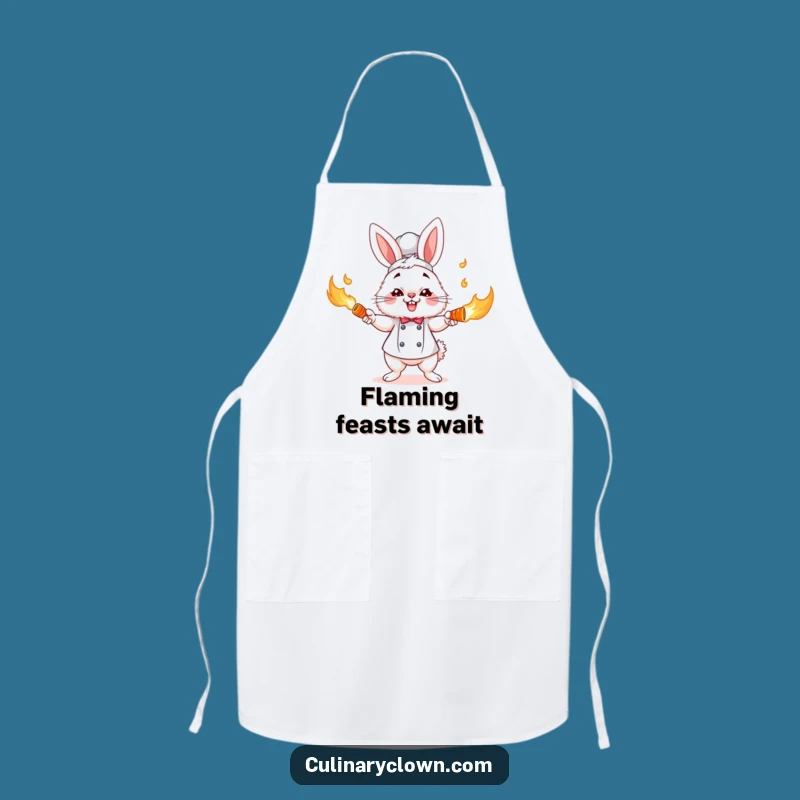 Funny Bunny Chef Apron: Flaming Carrot Juggler Chef Gear, Great Cooking Funny Gift
