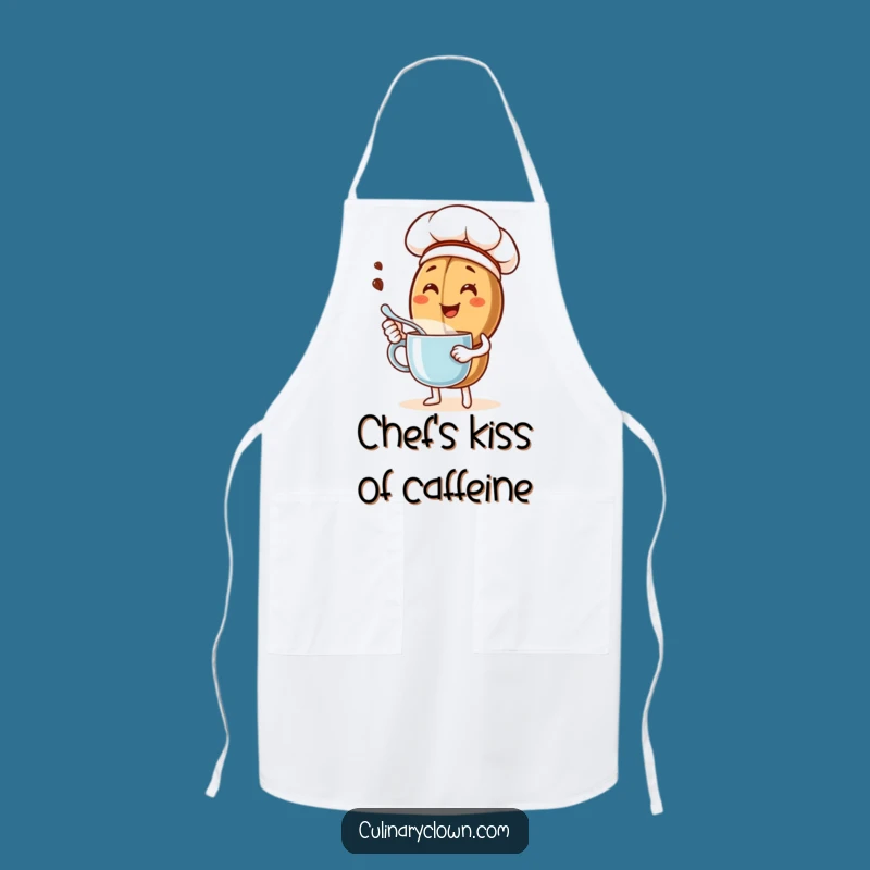 Funny Coffee Bean Chef Apron: Cook Up Smiles with Culinary Comedy!