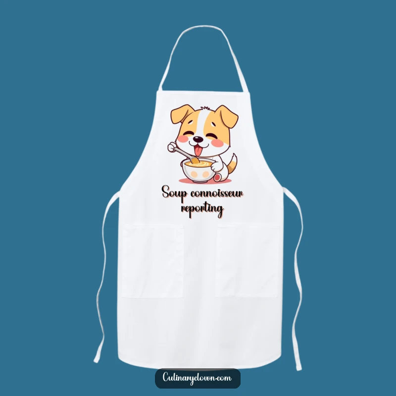 Funny Dog Chef Apron - Soup Master for Kitchen Comedy Creations
