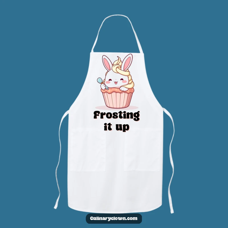 Funny Kawaii Bunny Frosting Cupcake Apron - Hilarious Baking Essential Gift