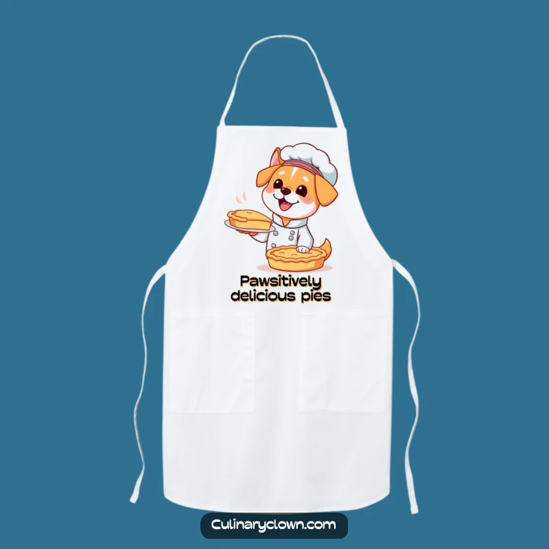 Funny Kawaii Dog Chef Apron - Excited Baker Bib for Kitchen Fun