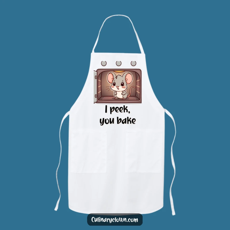 Funny Mouse Chef Apron - Curious Baker's Kitchen Companion