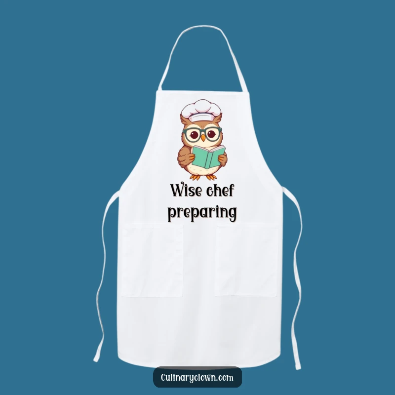 Funny Chef Owl Apron - Wise Recipe Reader Cooking Gear, Perfect Funny Gift