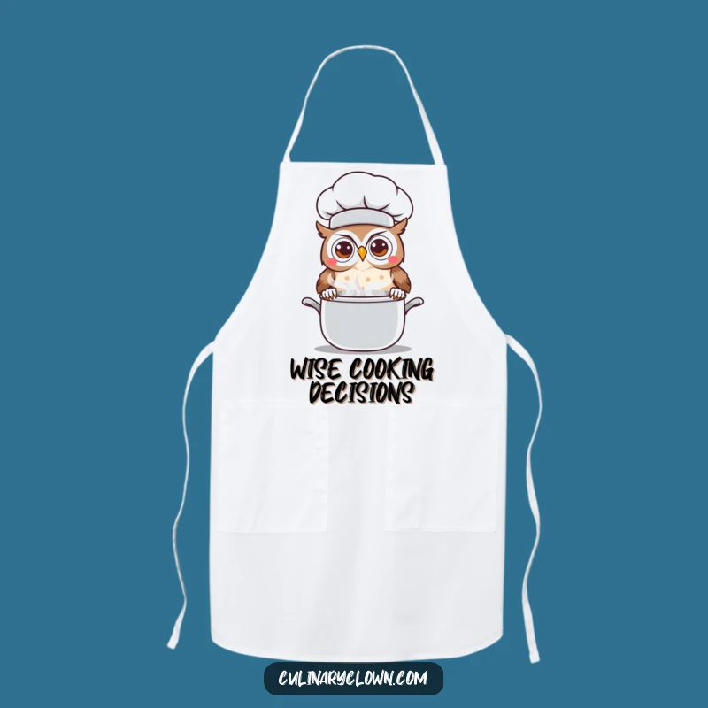 Funny Kawaii Owl Chef Apron: Curious Steaming Pot Kitchen Wear, Ideal Funny Gift