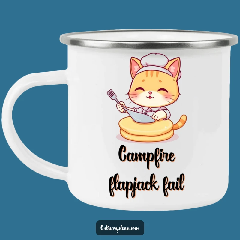 Funny Kawaii Cat Chef Pancake Camping Mug: Adventure Fuelled by Hilarious Mishaps
