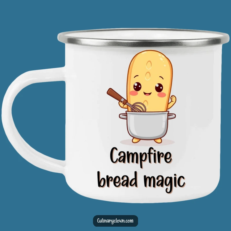 Funny Baguette Chef Camping Mug - Whisking Adventure Drinkware - Funny Gift