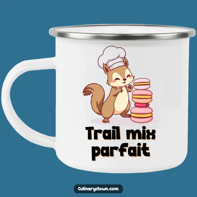 Funny Kawaii Squirrel Chef Camping Mug: Outdoor Macaron Fun - Ideal Gift!