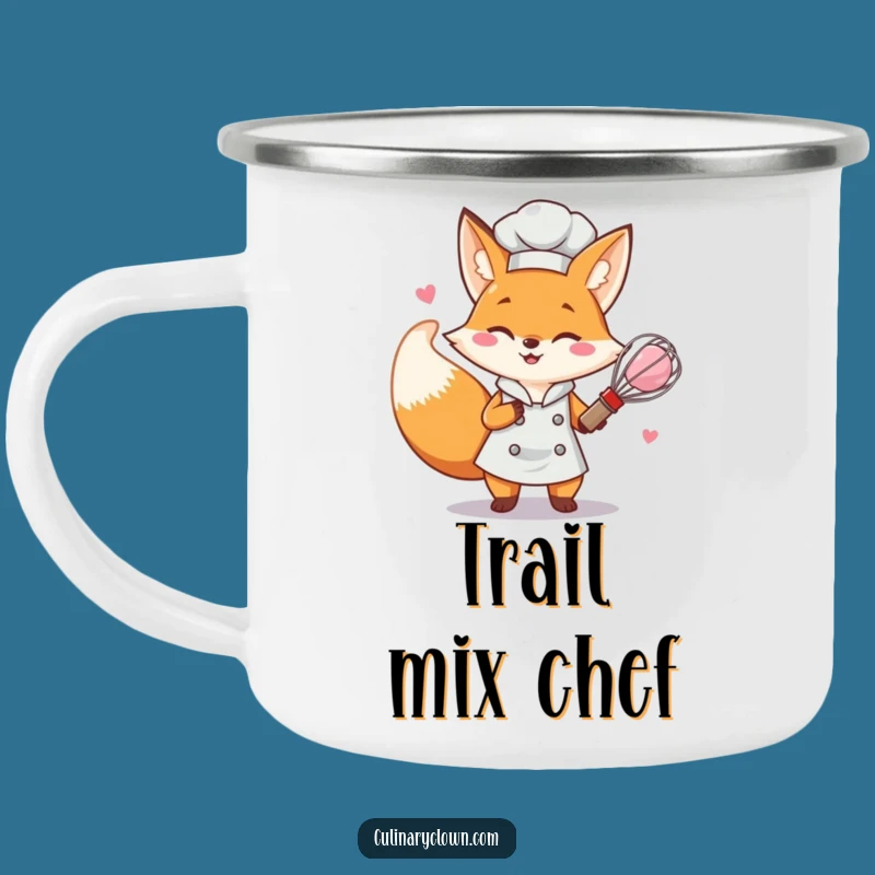 Funny Fox Chef Camping Mug - Whisking Adventures - Outdoor Gift