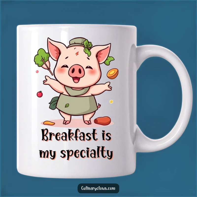 Funny Pig Chef Mug: A Cheerful Juggling Cook Makes a Hilarious Kitchen Gift