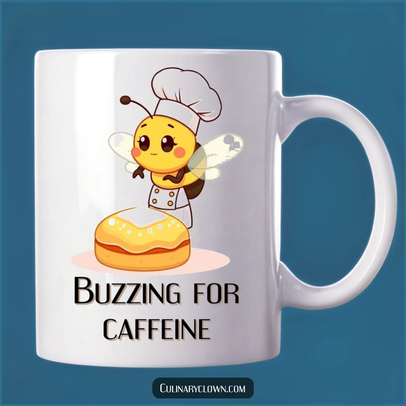 Funny Bee Chef Sprinkling Sugar Mug: A Sweet Treat for Coffee Lovers