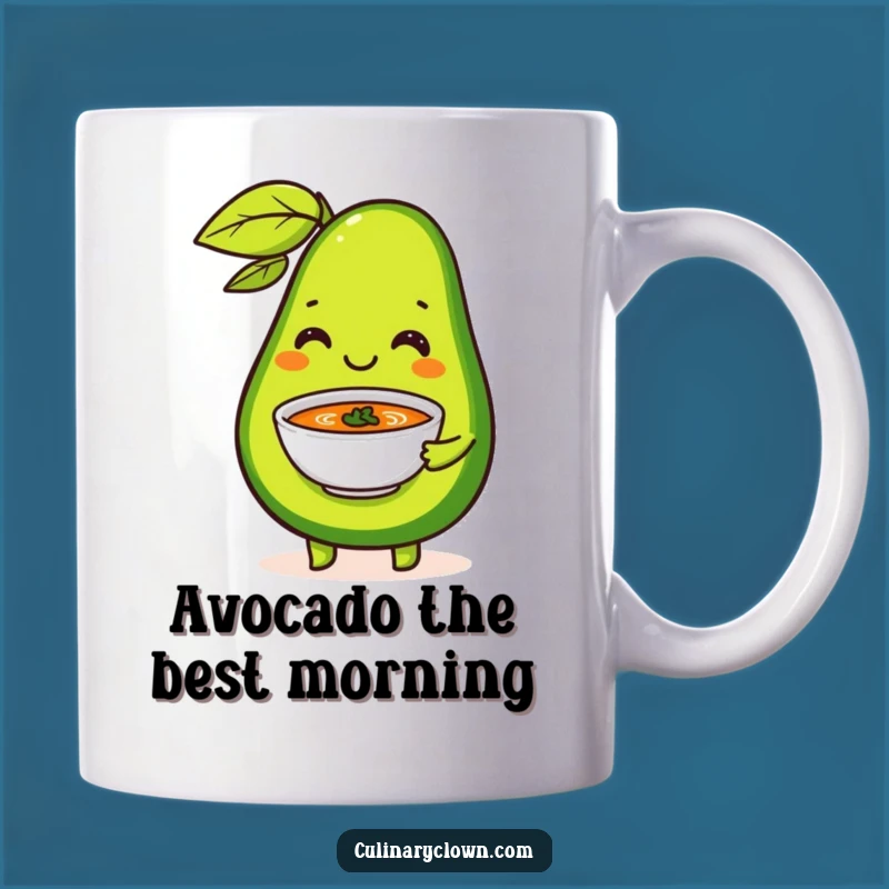Funny Avocado Soup Mug: A Whimsical Gift for Healthy Food Lovers