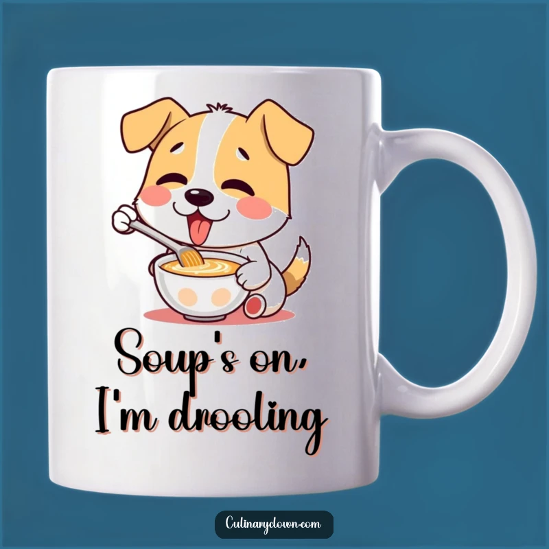 Funny Dog Soup Lover Mug - Delightful Canine Chef Gift