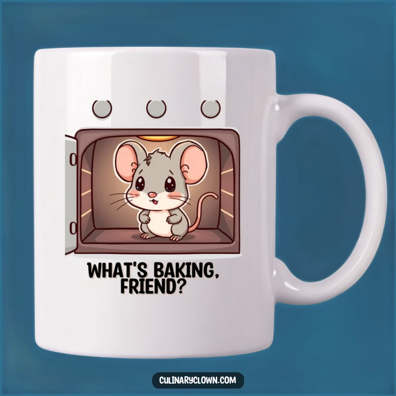 Funny Mouse Oven Peek Mug - Curious Kitchen Creature Gift for Humor