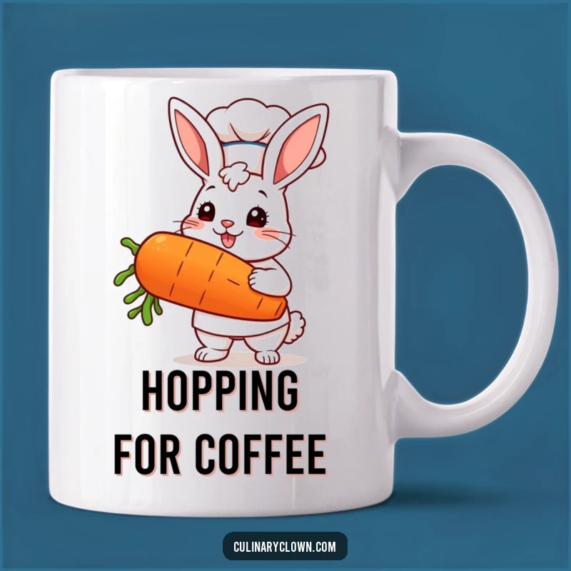 Funny Kawaii Bunny Chef Carrot Mug: A Deliciously Humorous Gift for Veggie Lovers
