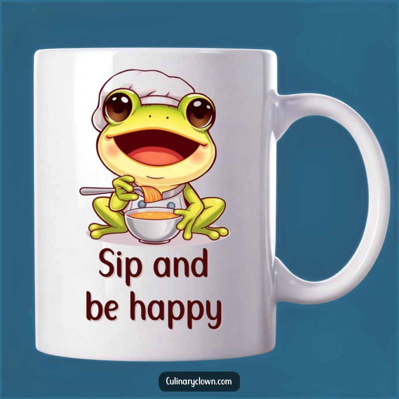 Funny Frog Chef Mug: Joyful Tasting, Delicious Soup, Perfect Gift