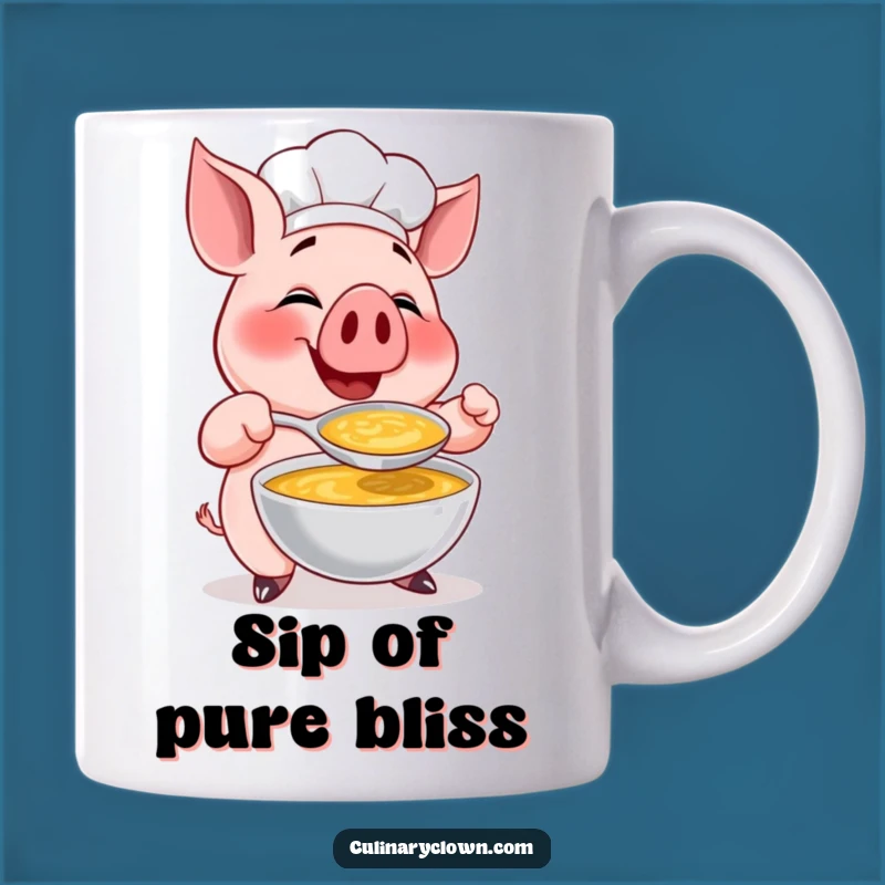 Funny Pig Chef Soup Mug: Chef Character Gift for Foodie Delight