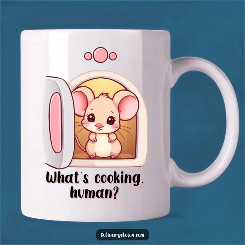 Funny Mouse Oven Mug - A Curious Peek for Your Morning Brew