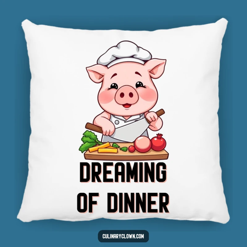 Cozy Funny Pig Chef Pillow: Relax with Our Focused Porker, Perfect Funny Gift!