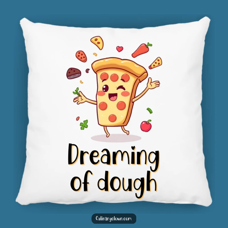 Pizza Juggler Pillow: Cozy Slice of Fun, an Adorable Funny Gift!
