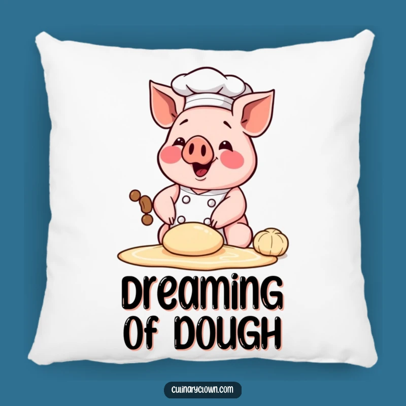 Funny Chef Pig Pillow - Dough Kneading Comfort, Cozy Funny Gift