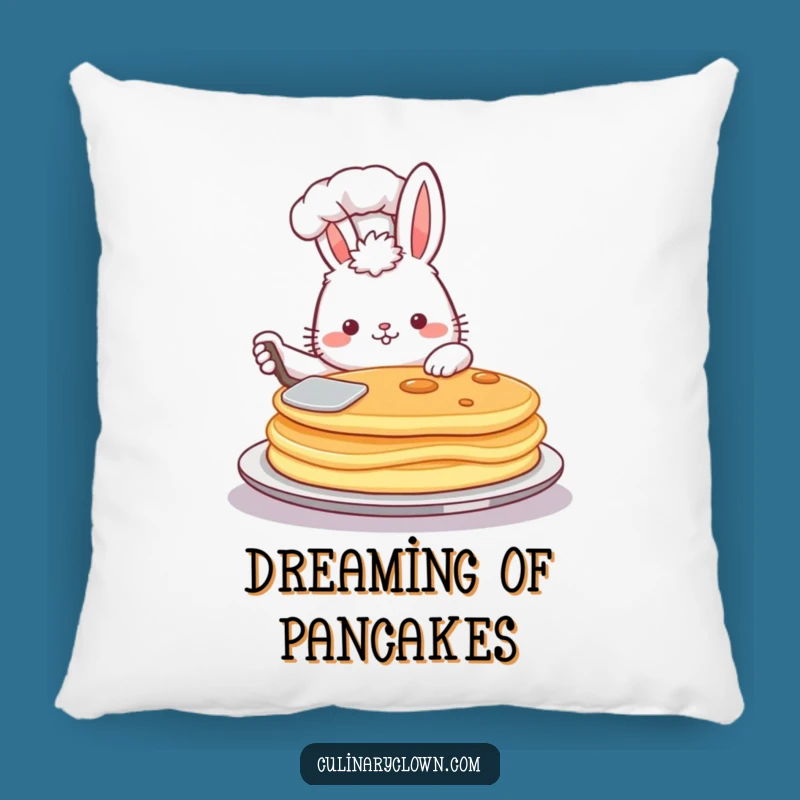 Funny Bunny Chef Pancake Pillow: Cozy Baker Buddy, Fluffy Accent