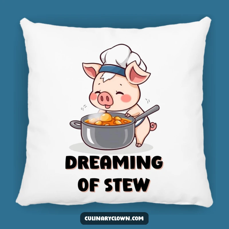 Funny Kawaii Pig Chef Pillow: Snuggle Up with Savory Delights