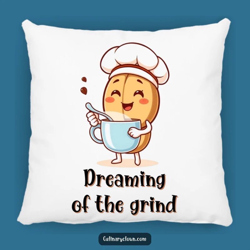 Funny Coffee Bean Chef Pillow: Cozy Comfort with a Dash of Caffeine Humor