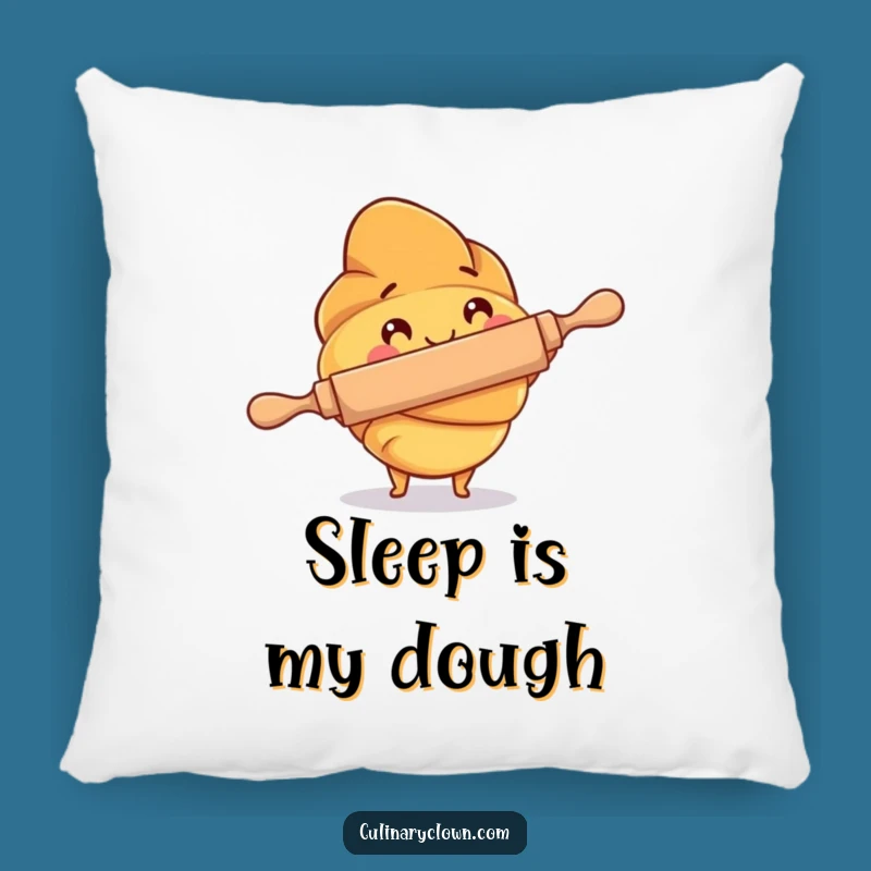 Funny Croissant Baker Pillow: Cozy Comfort for the Dedicated Pastry Chef, Gift