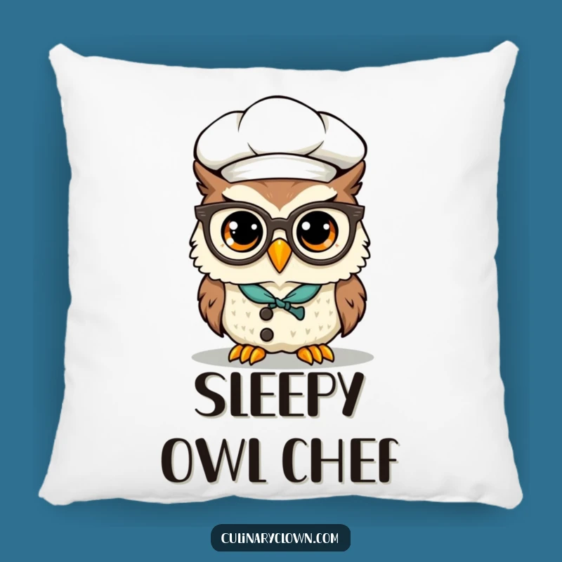Funny Kawaii Owl Chef Pillow: Cozy Wisdom, Adorable Funny Gift For Lecturers