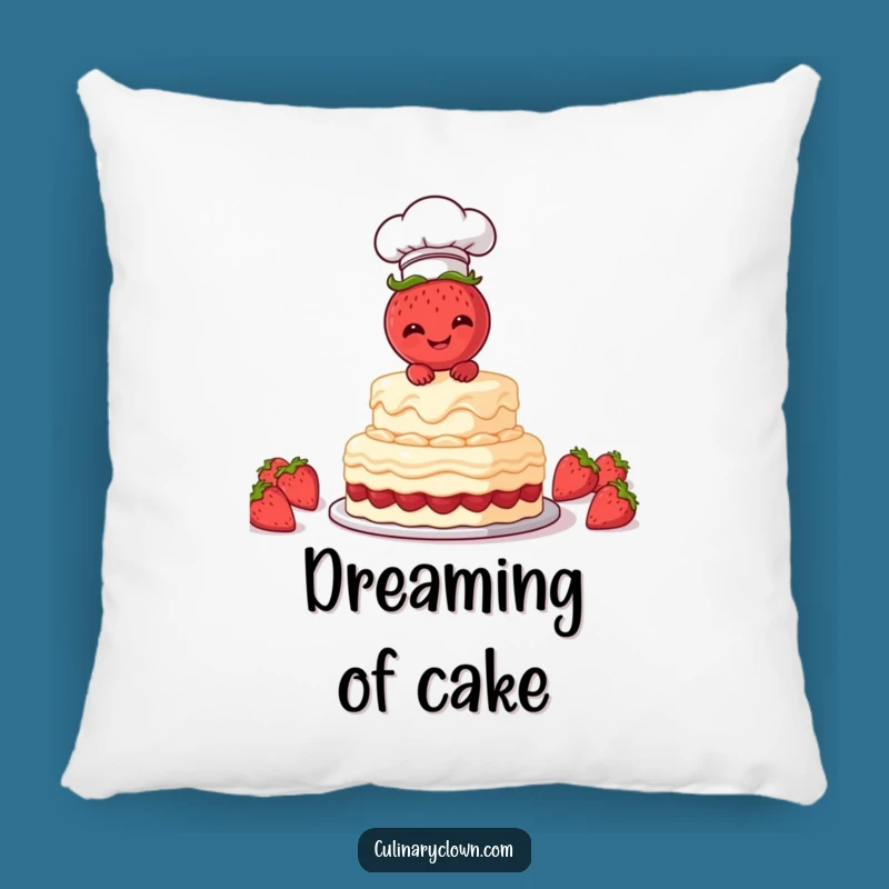 Funny Strawberry Chef Pillow: Cozy Comfort for the Sweetest Bakers, Perfect Gift
