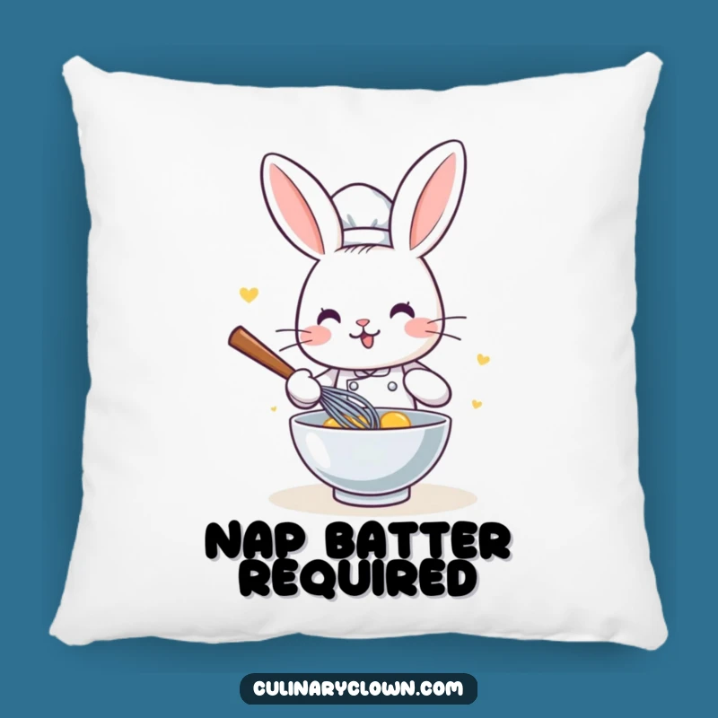 Funny Kawaii Rabbit Chef Pillow: Cute Whisking Bunny Cushion, Adorable Funny Gift for Comfort
