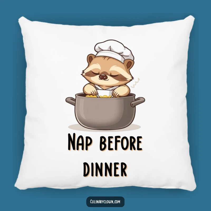 Funny Sloth Chef Pillow: Cozy Comfort for Slow Cookers, Gift