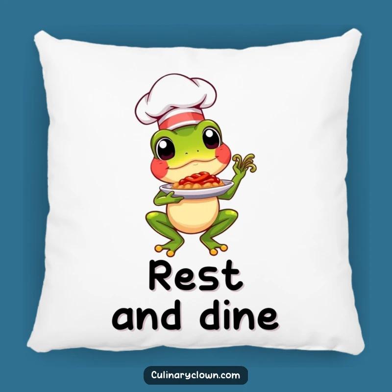 Chef Frog Pillow: Funny Presentation Accent, Comfy & Chic