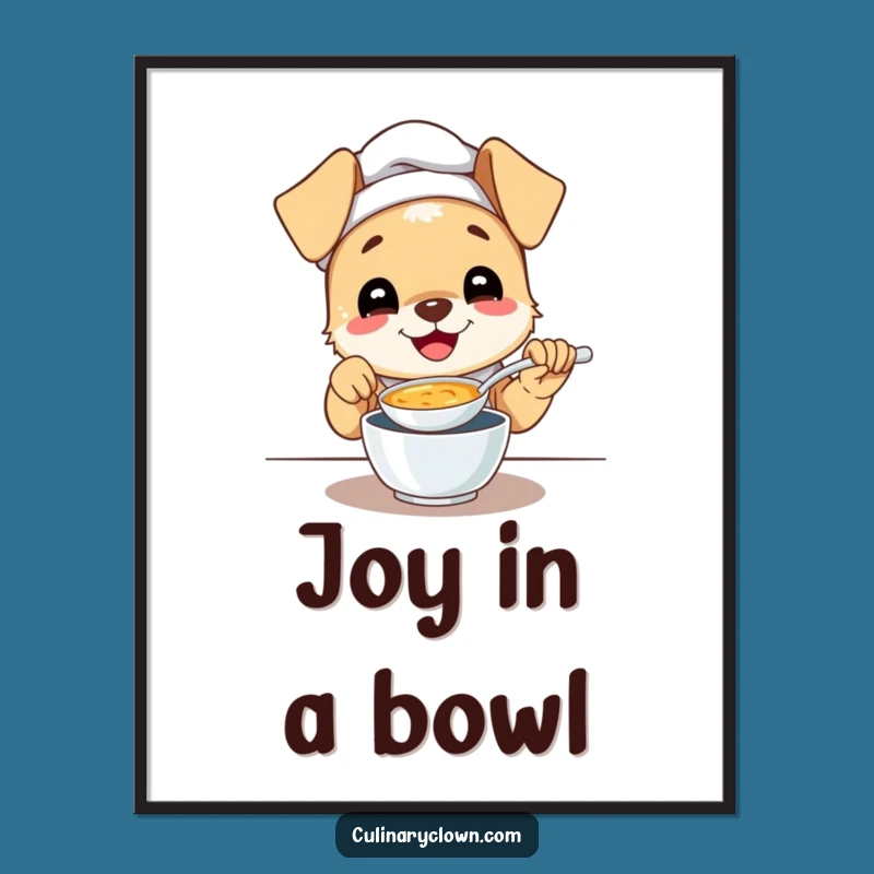 Funny Puppy Chef Digital Art - Instant Download of Pure Happiness