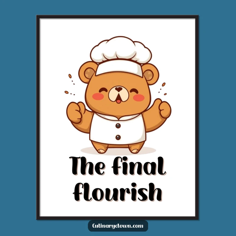 Funny Kawaii Bear Chef Digital Art Add Instant Culinary Flair To Your Space