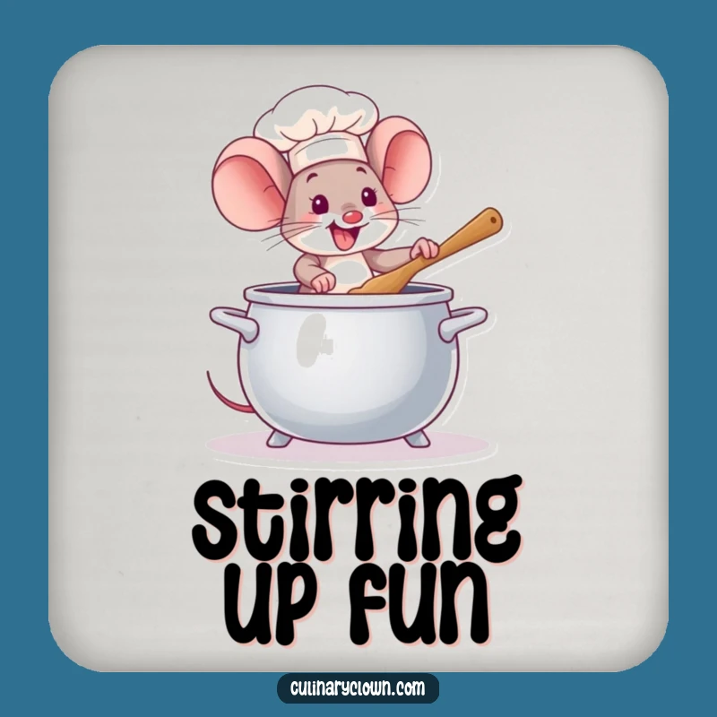 Funny Mouse Chef Coasters: Protect Surfaces with Culinary Cheer
