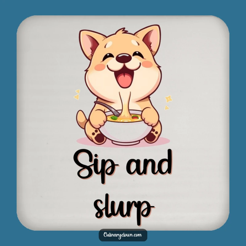 Funny Dog Soup Coasters - Protect Surfaces with Canine Charm