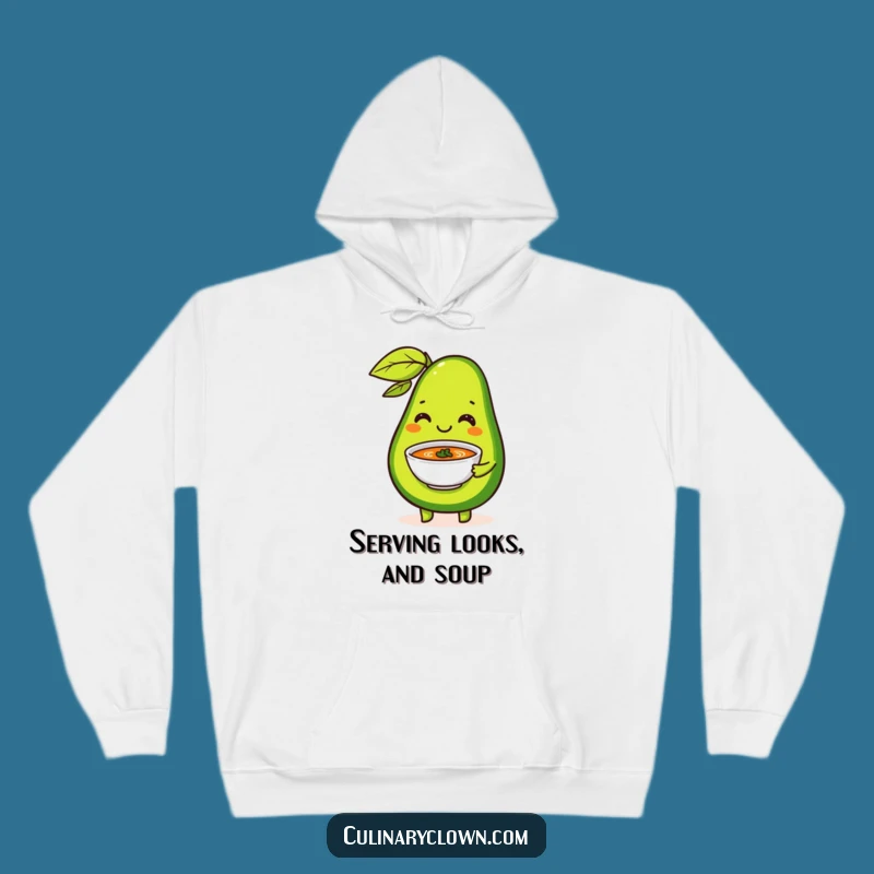 Funny Avocado Soup Hoodie: Stay Cozy with Healthy Humor and Flair