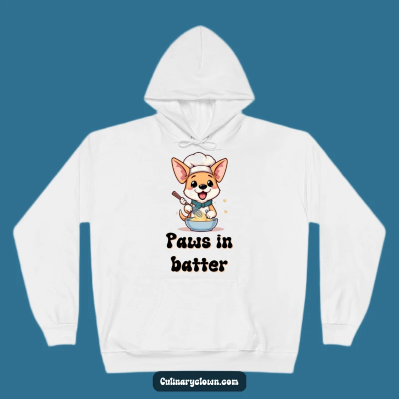 Funny Dog Chef Hoodie: Cozy Pup's Baking Adventure Sweatshirt for Comfort
