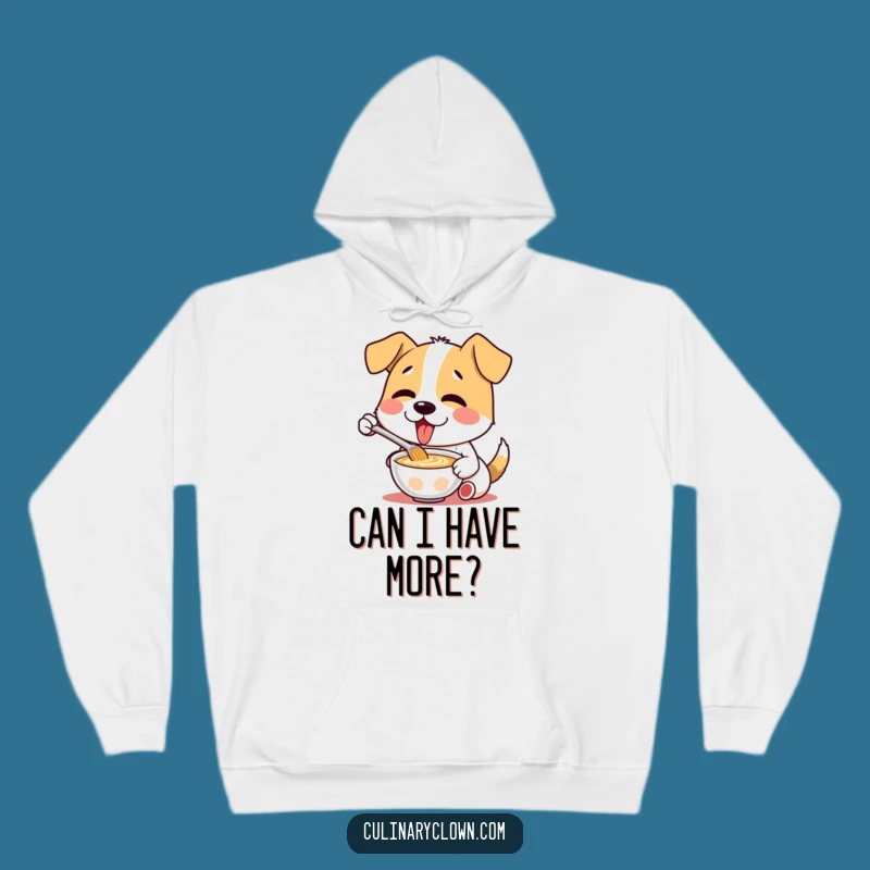 Funny Dog Hoodie - Cozy Soup Lover Sweatshirt for Foodie Fun