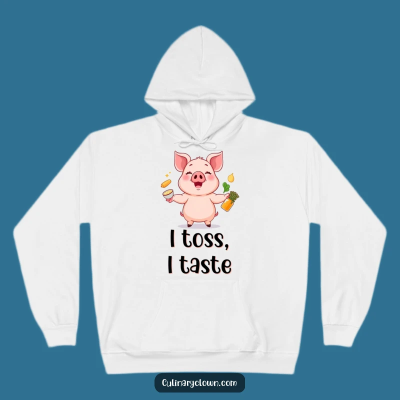 Funny Pig Hoodie - Cozy Juggling Chef Sweatshirt for Foodie Fun