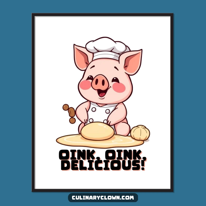 Chef Pig Dough Art: Free Printable for a Whimsical, Kitchen-Ready Decor