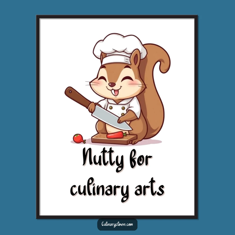 Funny Free Printable Wall Art: Chef Squirrel's Kitchen Energy Decor