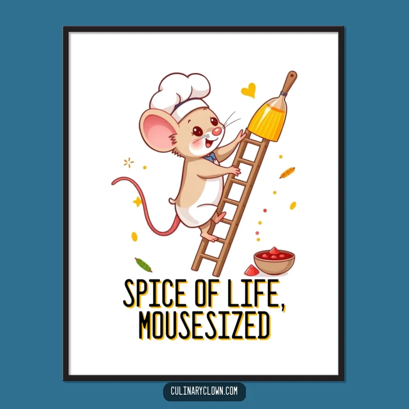 Free Printable Mouse Chef Wall Art - Funny Downloadable Kitchen Decor