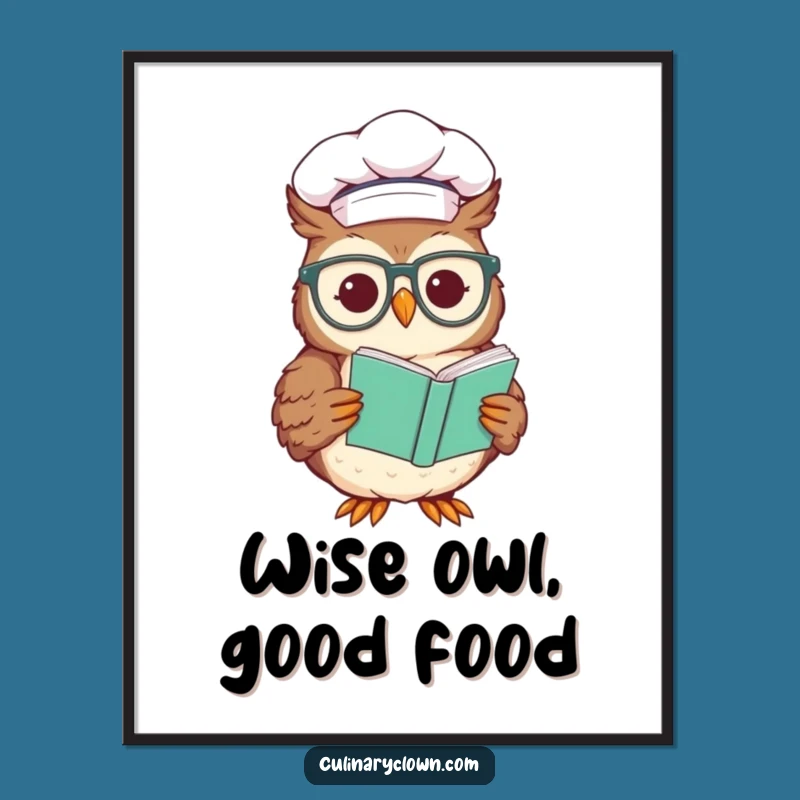 Chef Owl Art: Free Printable Recipe for a Wise and Whimsical Decor