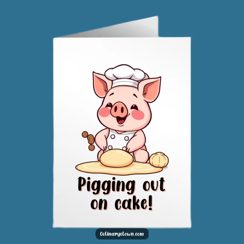 Chef Pig Birthday Card: Free Printable Dough Kneading Fun for a Tasty Celebration