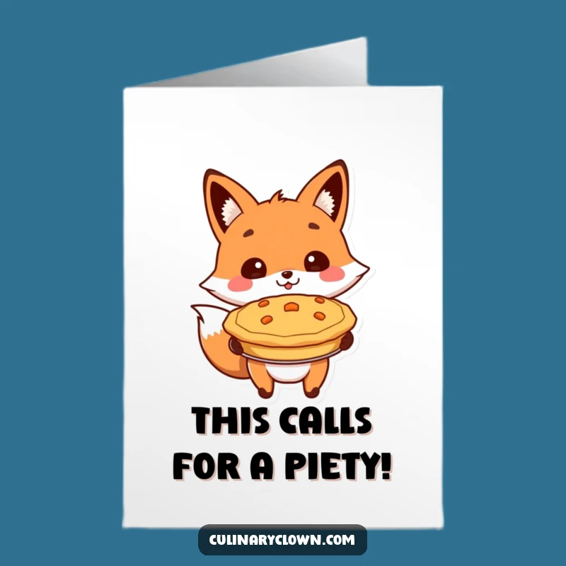 Free Printable Fox Pie Congrats Card - Hilarious Downloadable