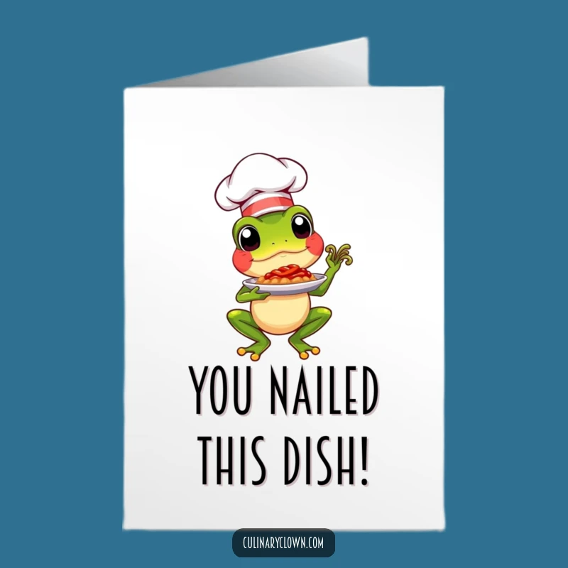 Free Printable Congrats Card: Chef Frog's AwardWinning Dish Display