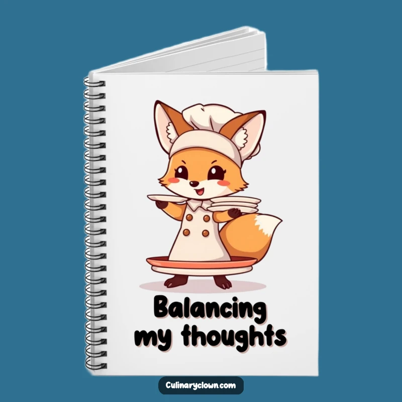 Funny Fox Chef Notebook: Jot Down Ideas with Culinary Humor